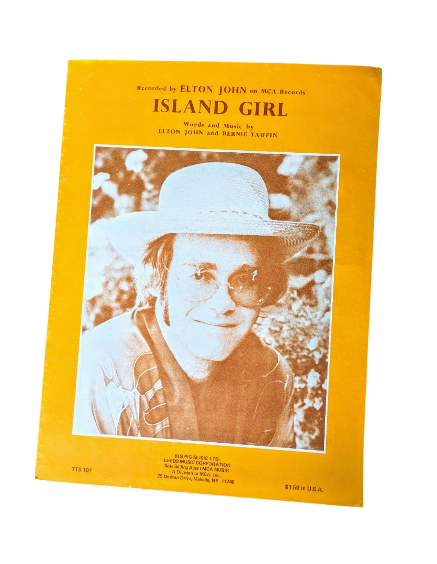 Elton John "Island Girl" Vintage Sheet Music
