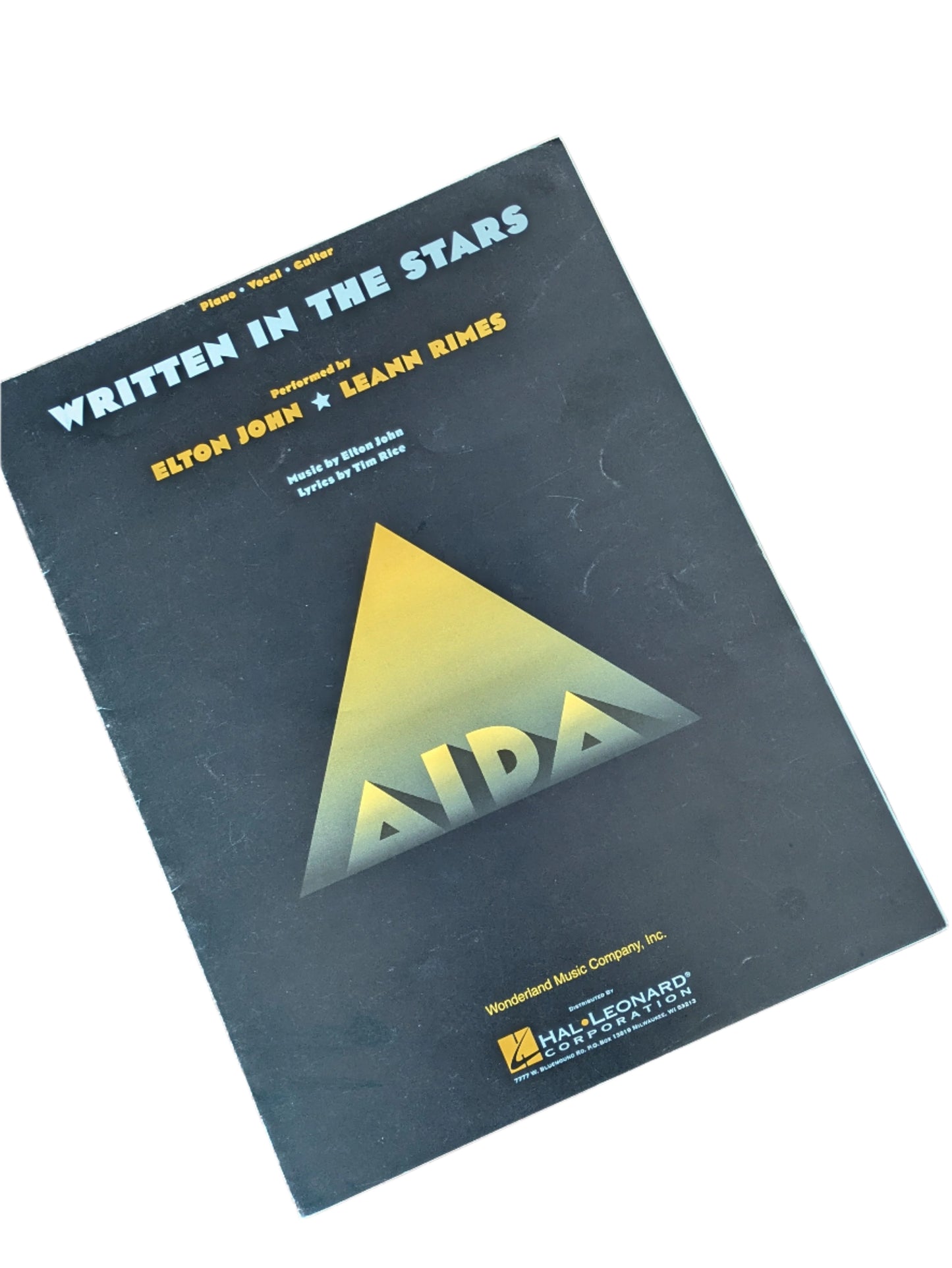 Elton John "Written in the Stars" Sheet Music – AIDA Broadway Collectible