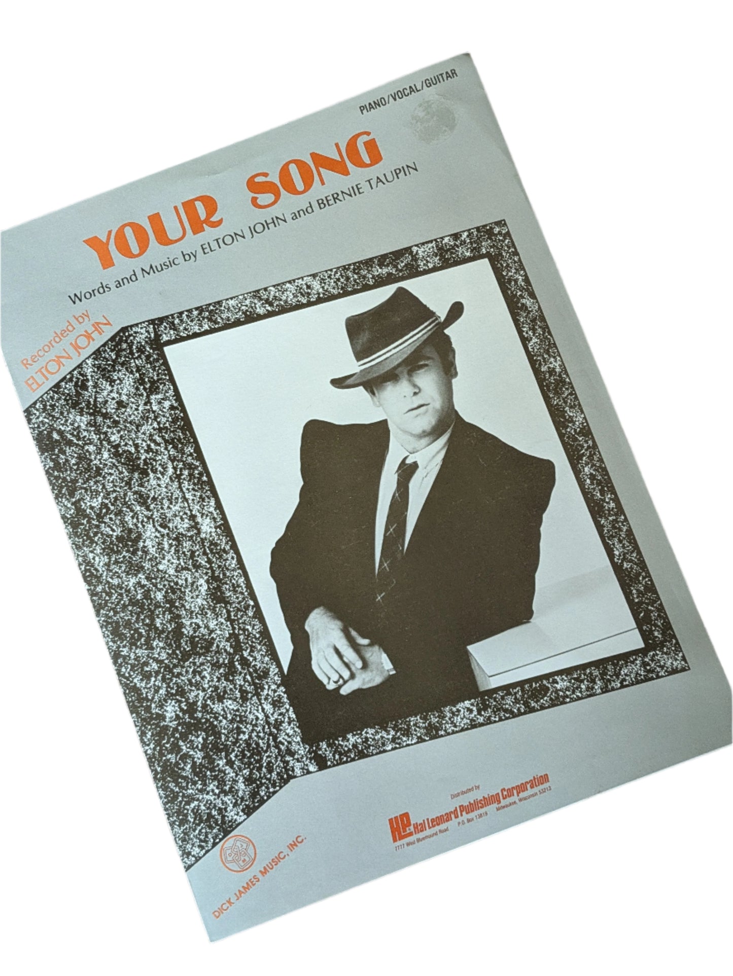Elton John "Your Song" Sheet Music – USA Reissue
