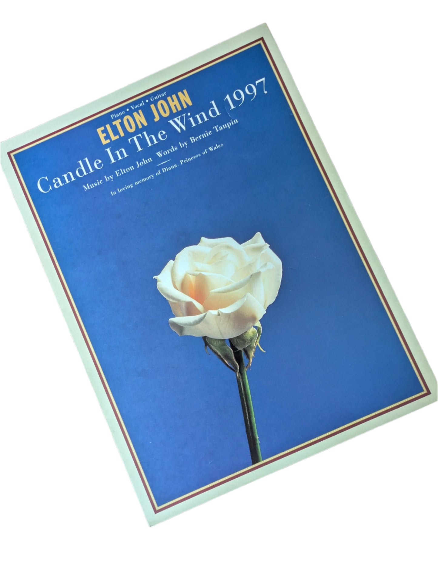 Elton John “Candle in the Wind 1997” Sheet Music – USA Release | Rare Collector's Item