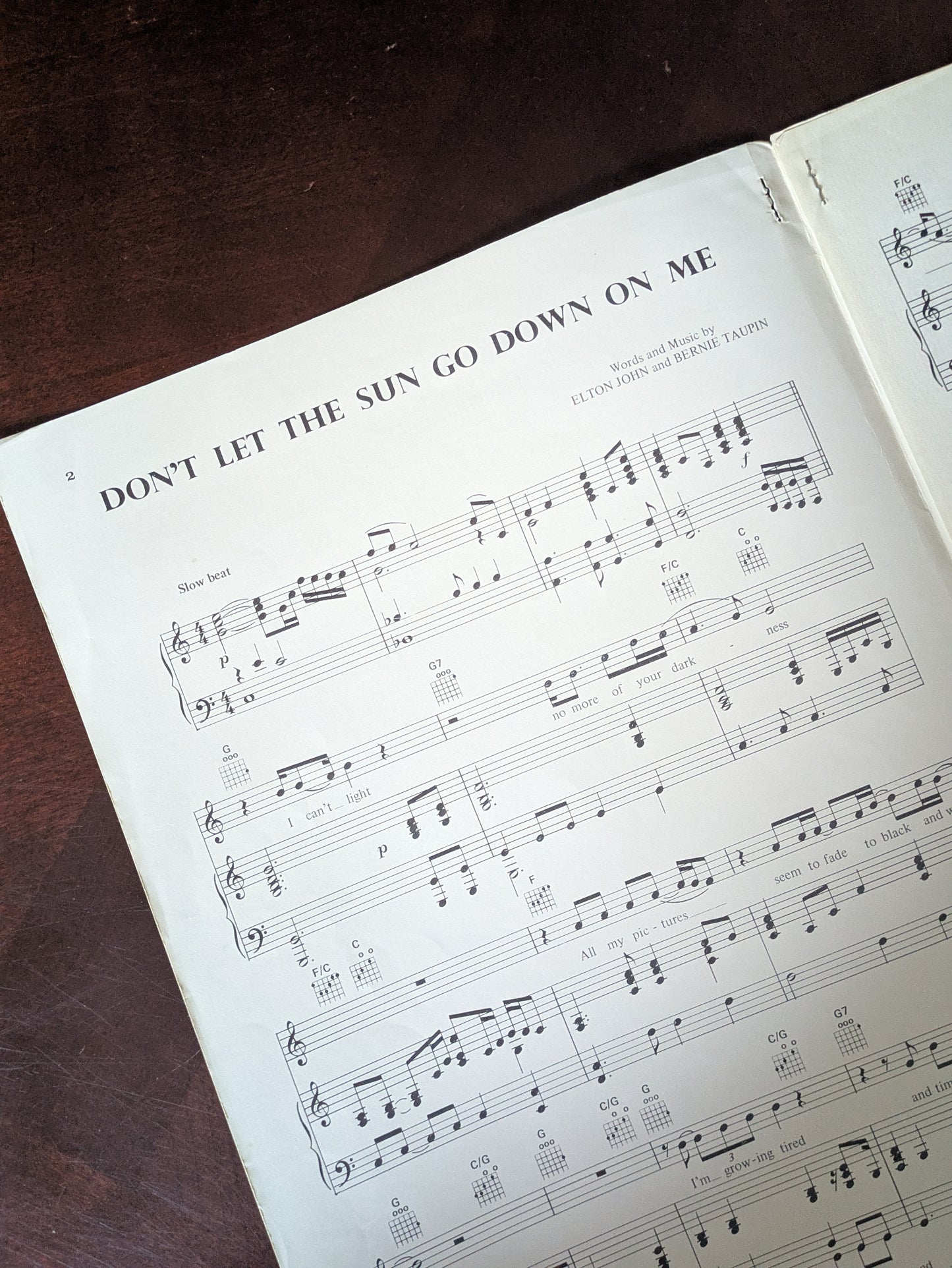 Elton John Sheet Music – “Don’t Let the Sun Go Down on Me”