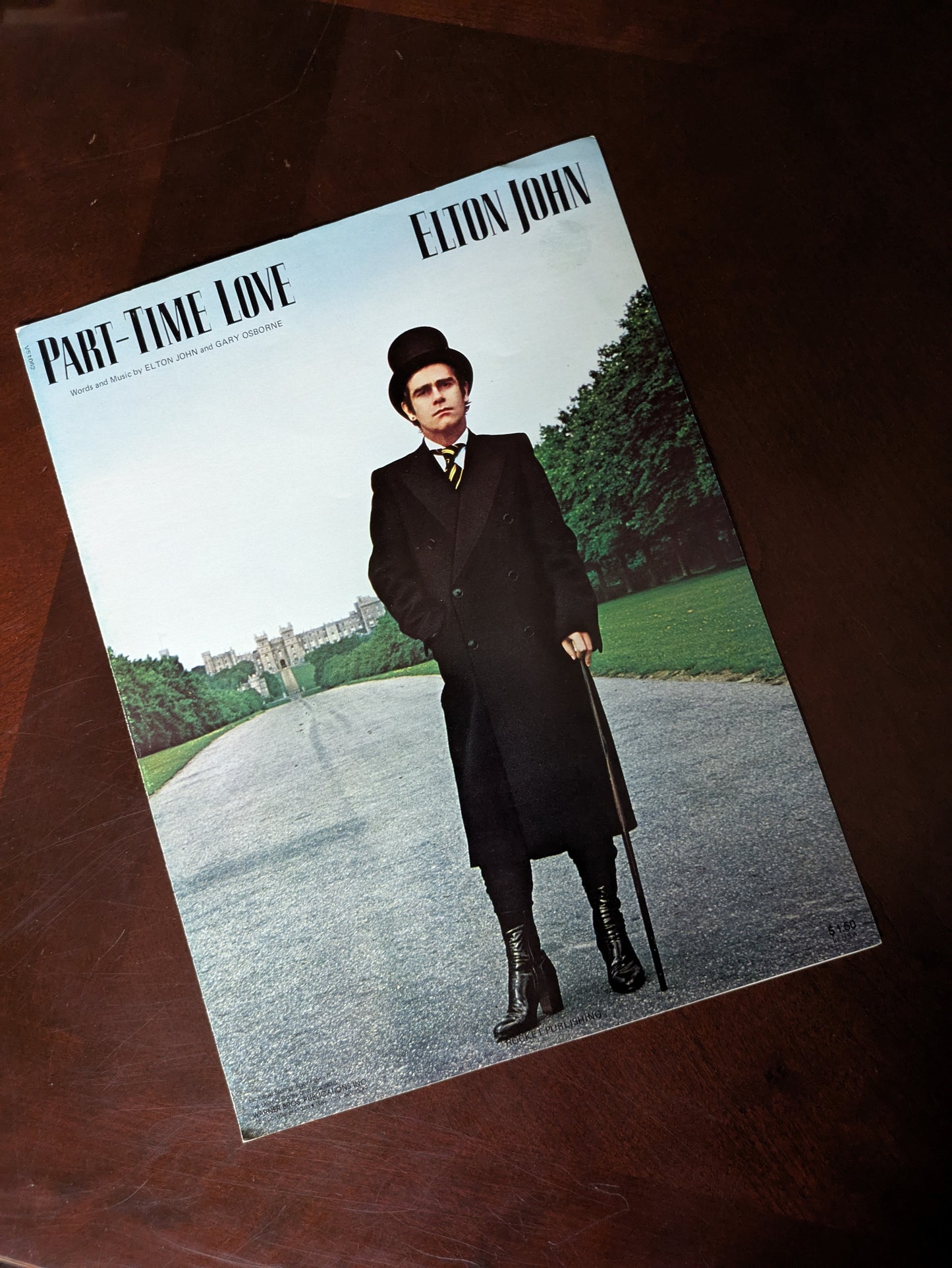 Elton John “Part-Time Love” 1978 Sheet Music – Very Rare Vintage Collectible