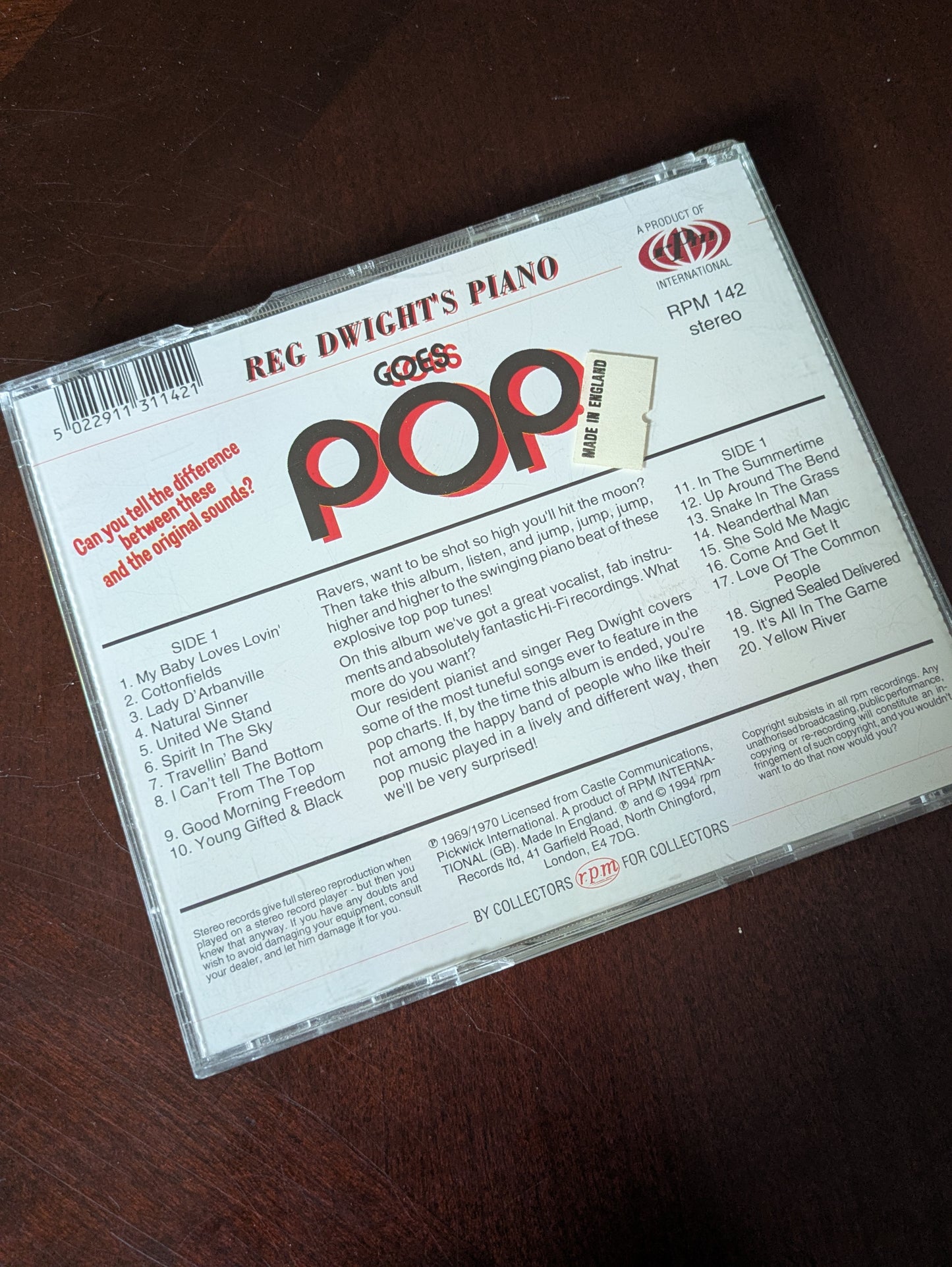 Reg Dwight’s Piano Goes Pop CD – Rare Early Elton John Recordings (1969–1970)