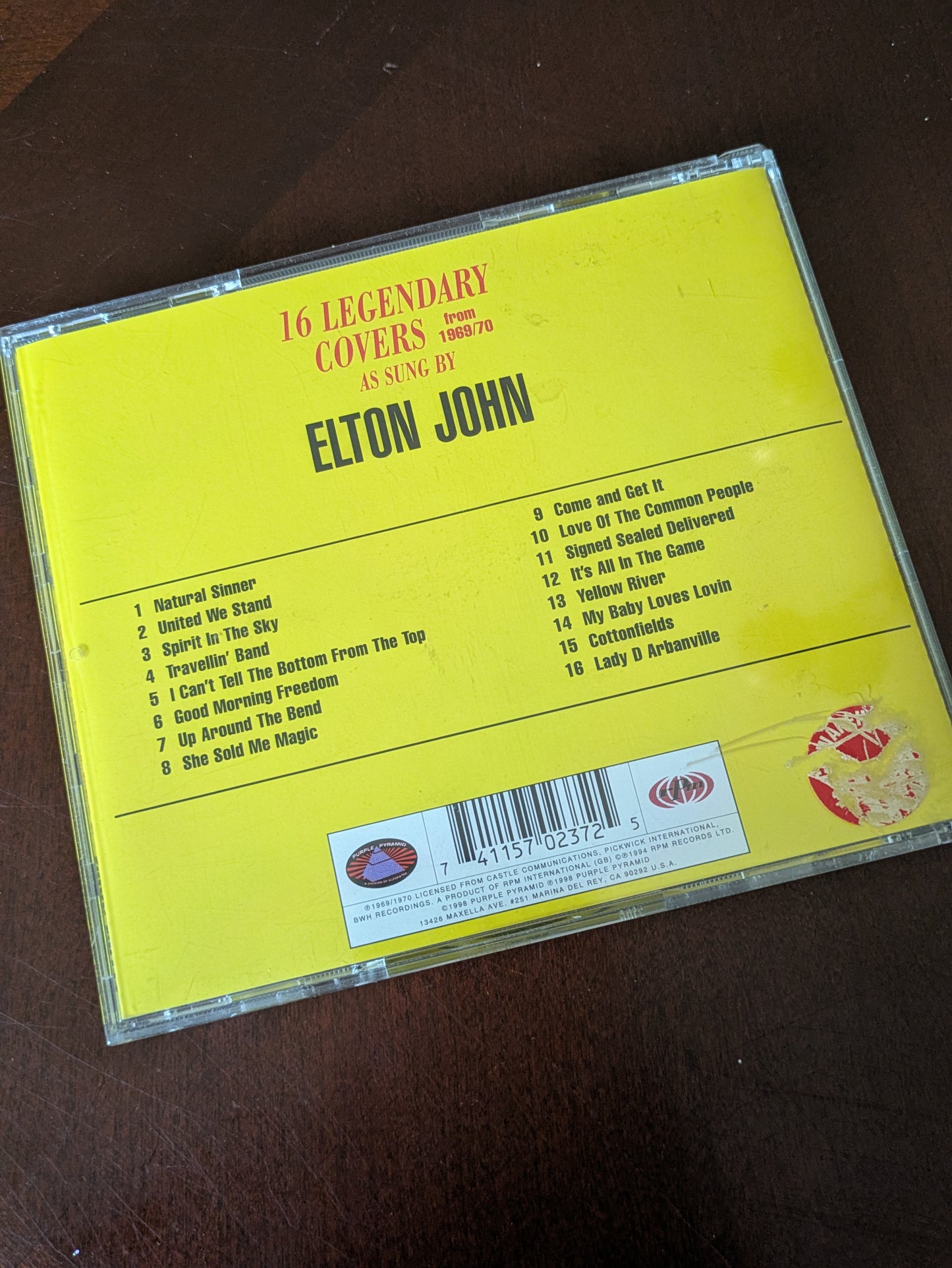 Chartbusters Go Pop – 16 Legendary Covers CD Featuring Early Elton John Recordings