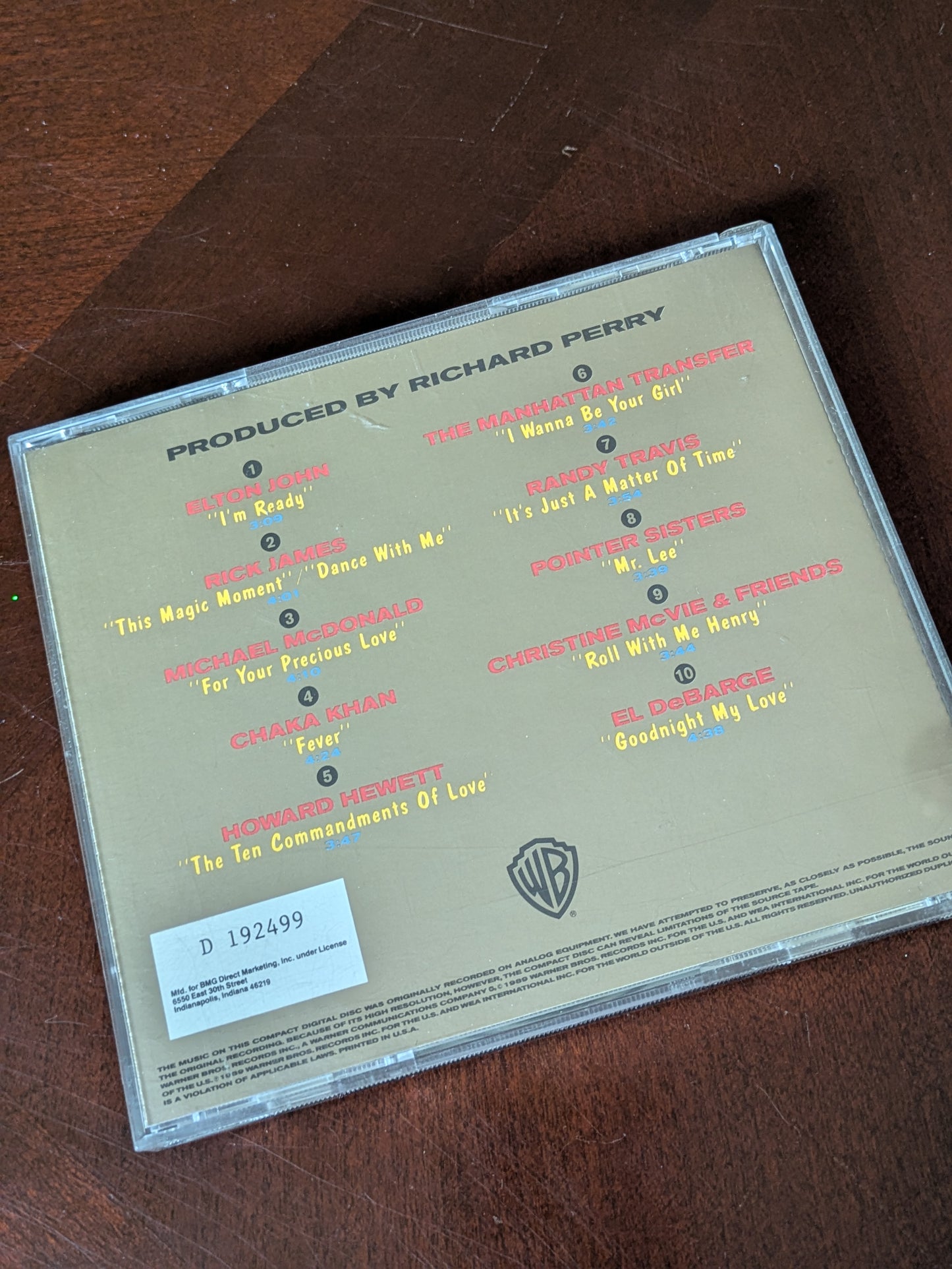 Rock Rhythm & Blues CD – 10 Classic Tracks Featuring Elton John (Track 1)