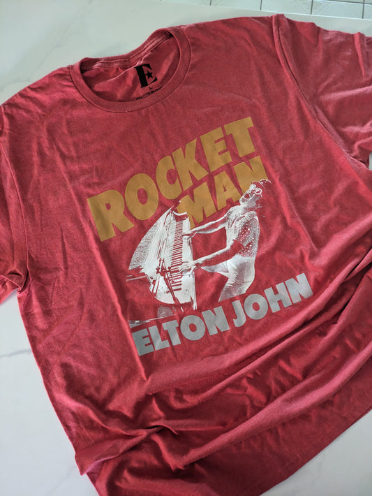 Elton John Rocket Man T-Shirt - Red