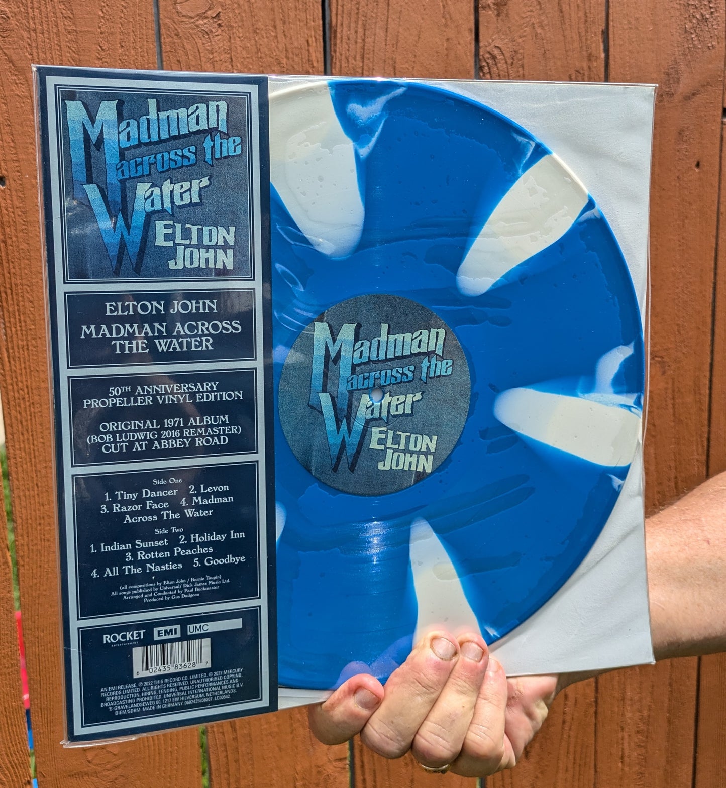 Elton John Madman Across the Water Blue Propeller Vinyl Edition