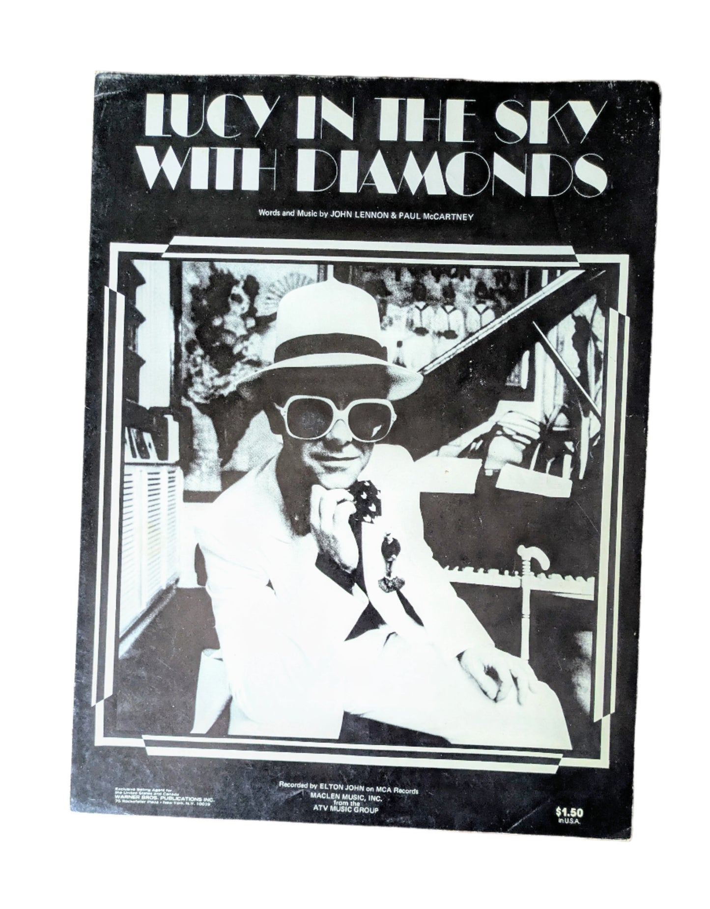 1967 Elton John Sheet Music – "Lucy in the Sky with Diamonds" USA Edition