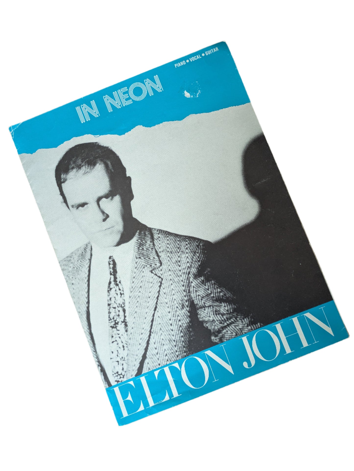 Elton John “In Neon” 1984 Original Sheet Music – Vintage Pop Collectible