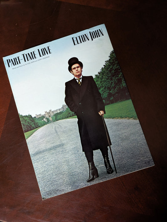 Elton John “Part-Time Love” 1978 Sheet Music – Very Rare Vintage Collectible