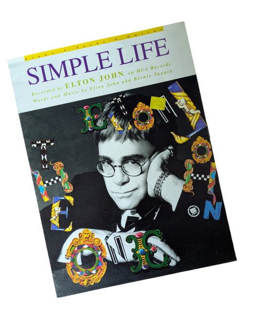Elton John "Simple Life" 1992 USA Sheet Music